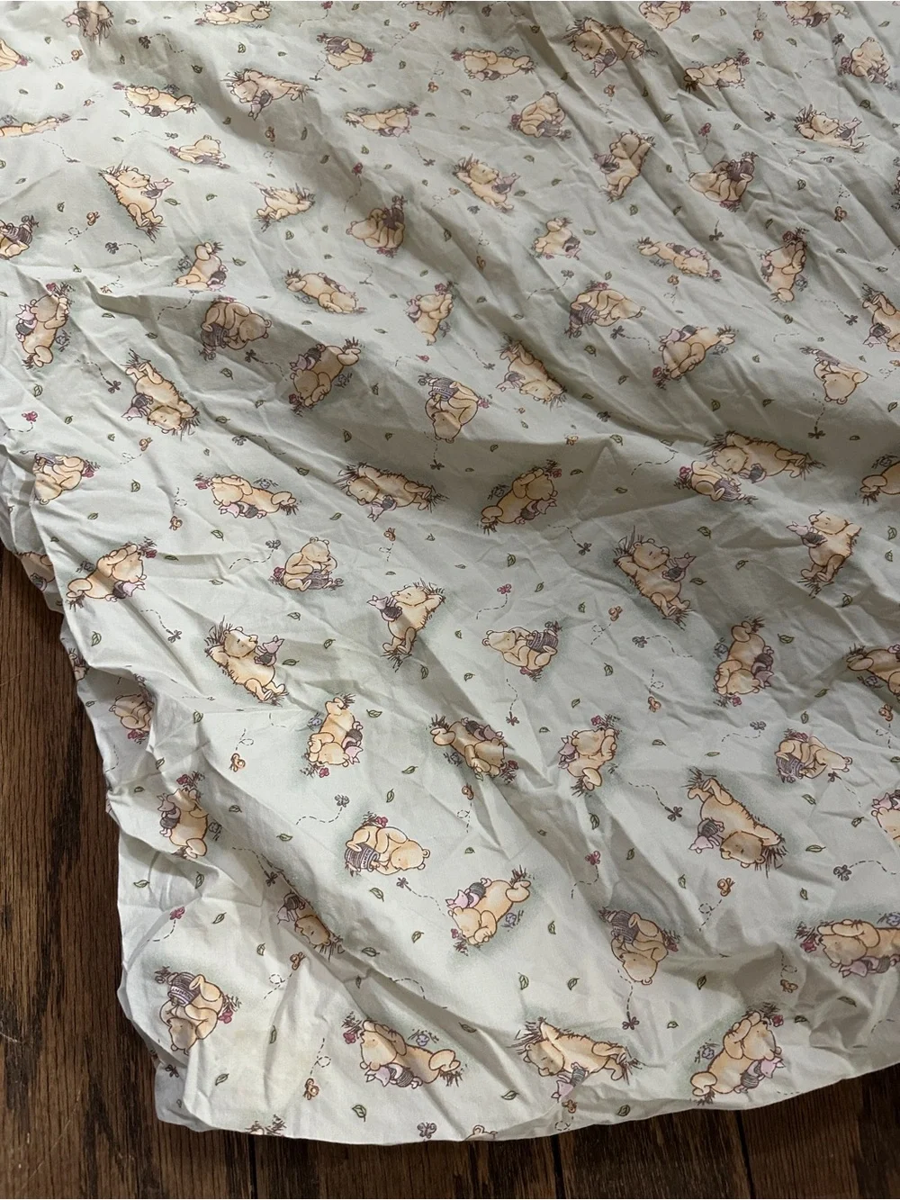 Vintage Disney Classic Winnie the Pooh & Friends Crib Fitted Sheet Piglet